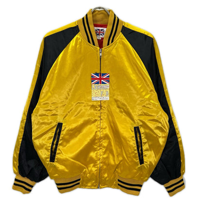 その他ブランド 【LONDON F.B.】イエロー×ブラック サテン スカジャン ジャケット