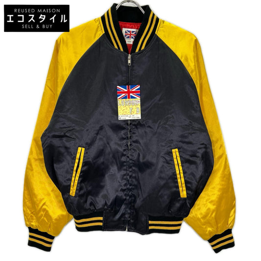 その他ブランド 【LONDON F.B.】イエロー×ブラック サテン スカジャン ジャケット
