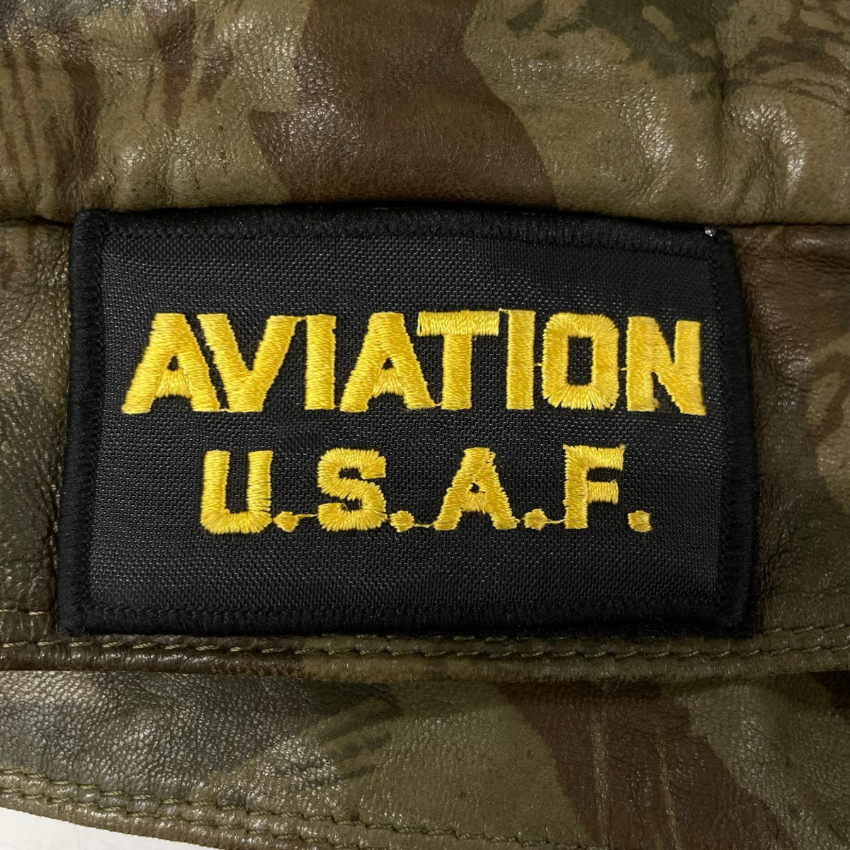 AVIATION アビエイション 6301 カーキ カモフラ レザーフライト ジャケット ジャケット