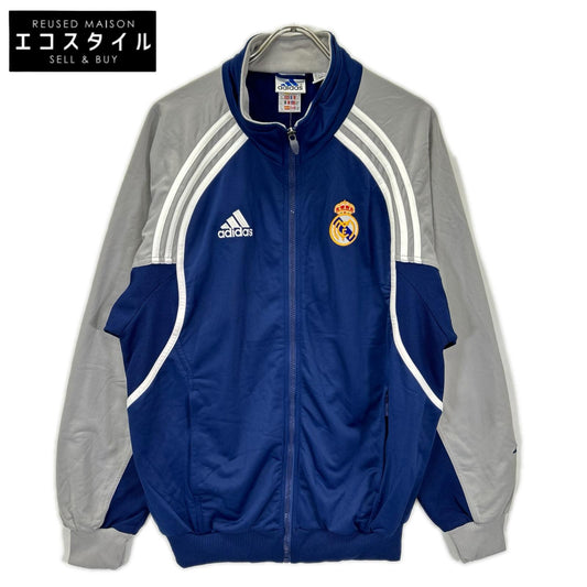 adidas アディダス 683572 ネイビー×グレー 万国旗タグ レアルマドリード トラックジャケット ジャケット