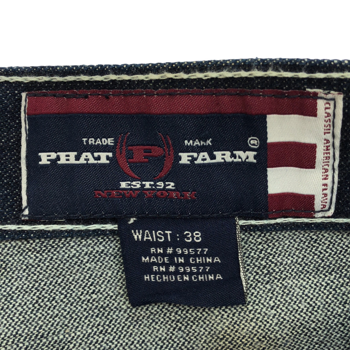 その他ブランド 【Phat Farm】インディゴ ワイド デニムパンツ ボトムス