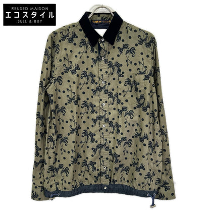 sacai サカイ ×SUN SURF 20-02201M カーキ ドローストリング シャツ トップス