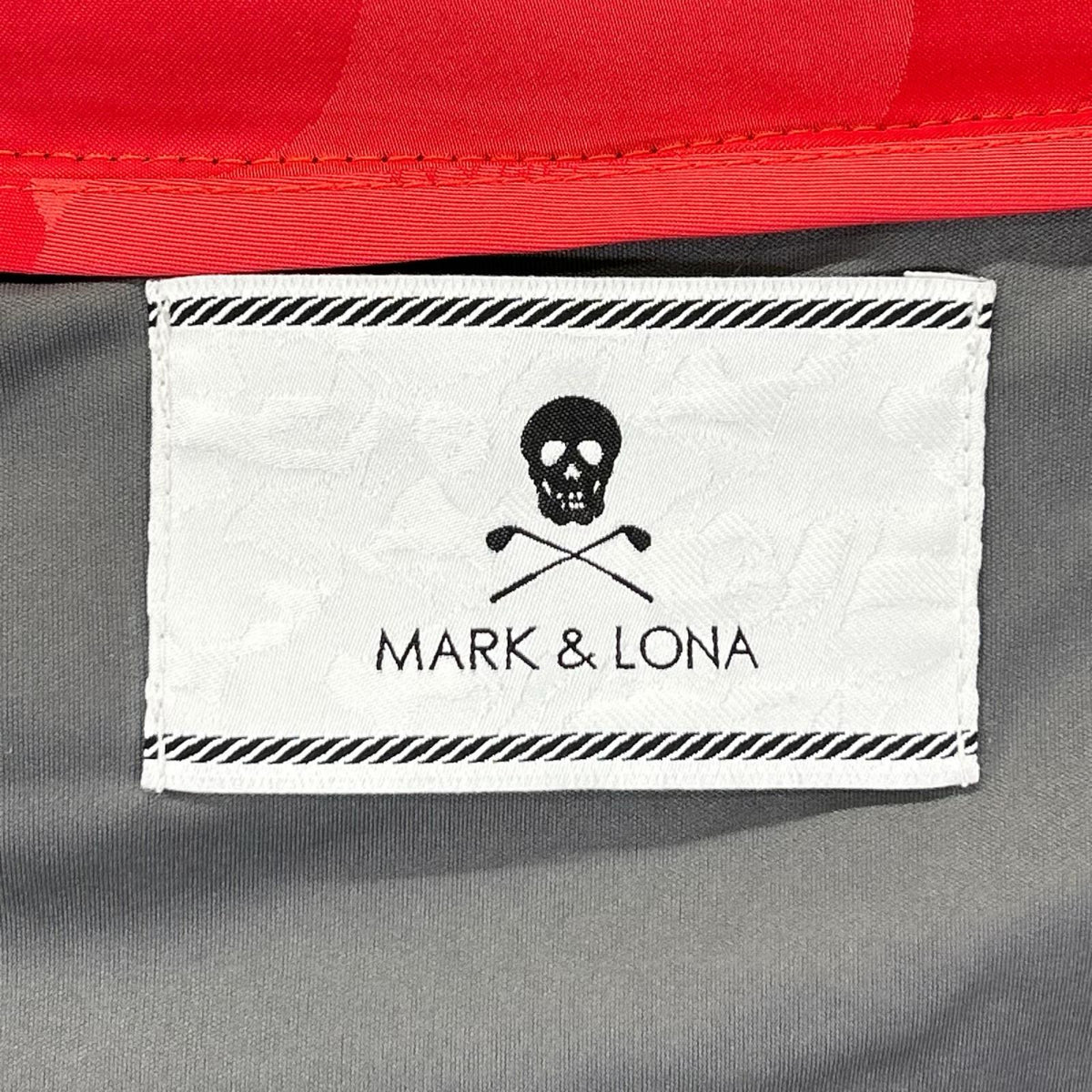 MARK&LONA マークアンドロナ ML-18W-B07 グレー×レッド ウール混 フリースジャケット ジャケット