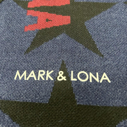 MARK&LONA マークアンドロナ ML-18W-B04 ネイビー スター Vネック ニットプルオーバー トップス