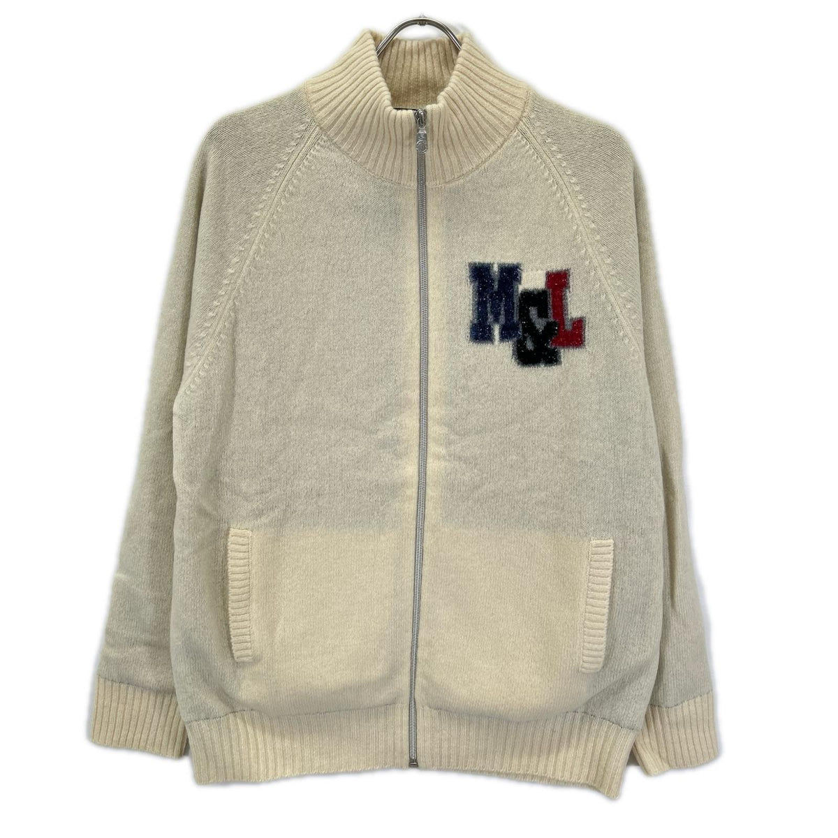 MARK&LONA マークアンドロナ ML-16W-B06 アイボリー エコーズ ジップニット ジャケット Echoes Zip Knit トップス