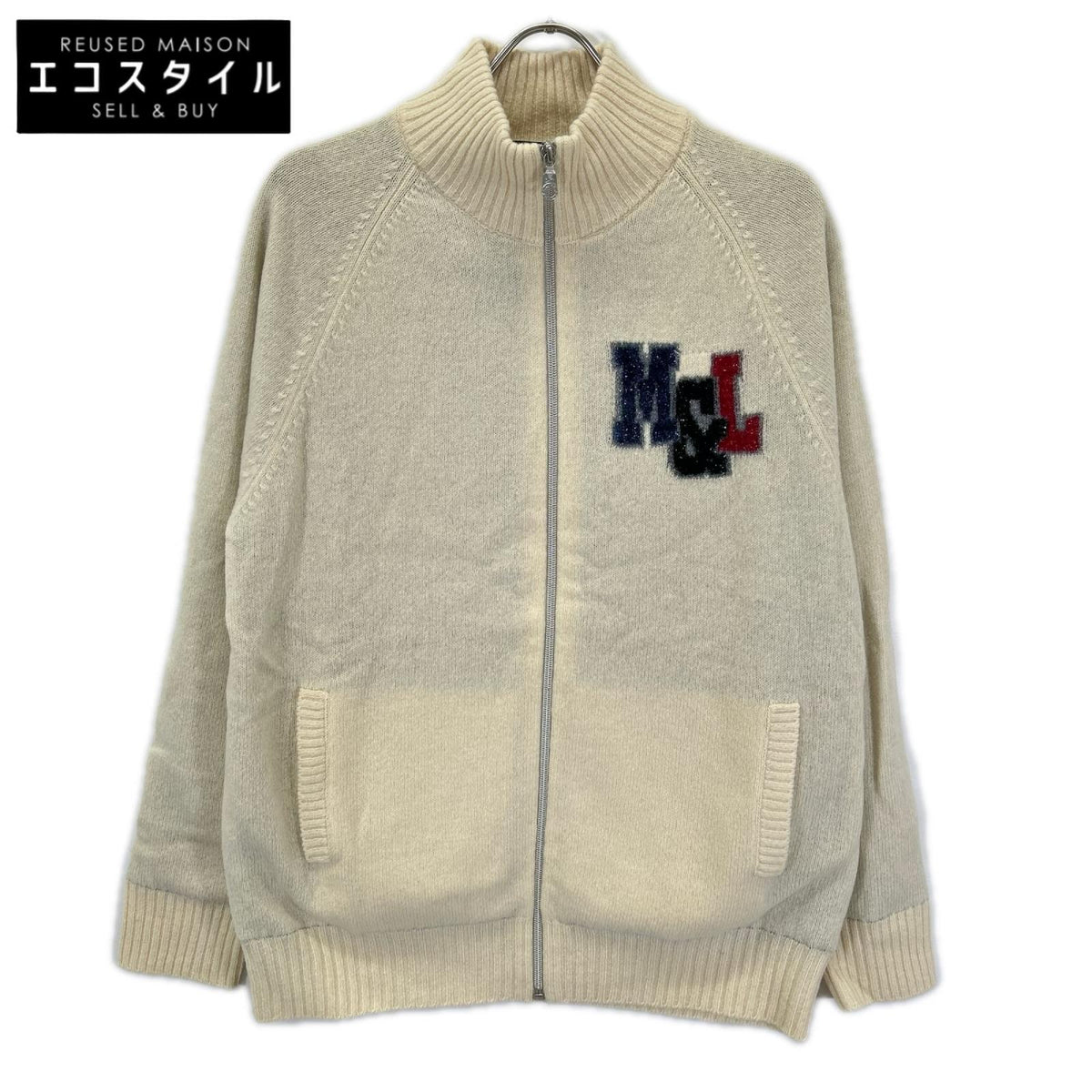 MARK&LONA マークアンドロナ ML-16W-B06 アイボリー エコーズ ジップニット ジャケット Echoes Zip Knit トップス