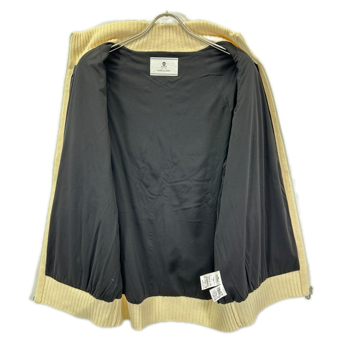 MARK&LONA マークアンドロナ ML-16W-B06 アイボリー エコーズ ジップニット ジャケット Echoes Zip Knit トップス