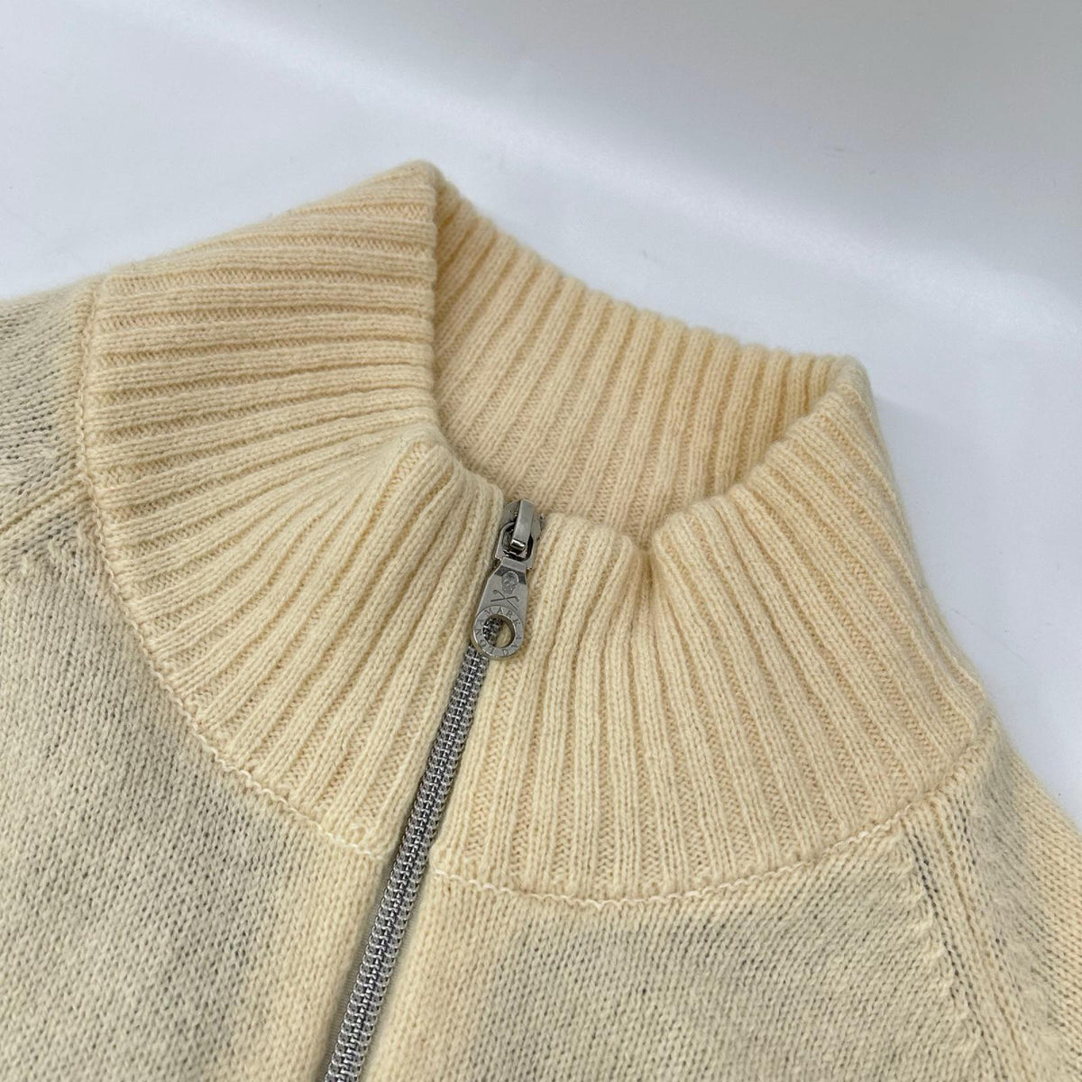 MARK&LONA マークアンドロナ ML-16W-B06 アイボリー エコーズ ジップニット ジャケット Echoes Zip Knit トップス