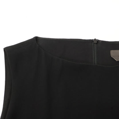 Max Mara Black Ruffle Sleeveless Dress