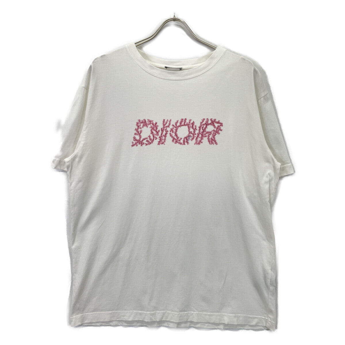DIOR ディオール ホワイト×ピンク ロゴ 半袖Tシャツ　24ss トップス