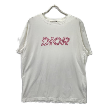 DIOR ディオール ホワイト×ピンク ロゴ 半袖Tシャツ　24ss トップス