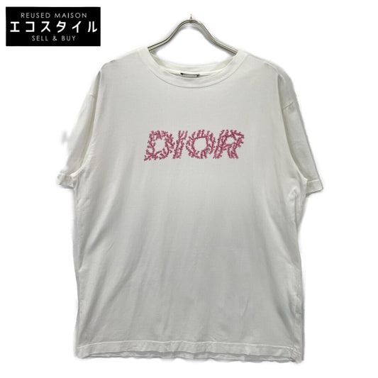 DIOR White x Pink Logo Short Sleeve T-Shirt 24ss Top