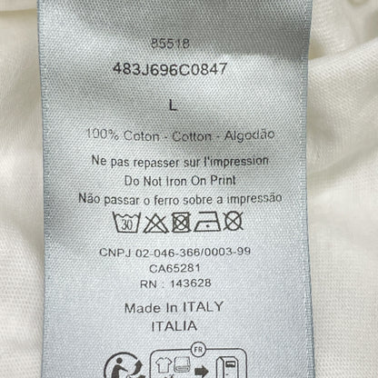 DIOR ディオール ホワイト×ピンク ロゴ 半袖Tシャツ　24ss トップス