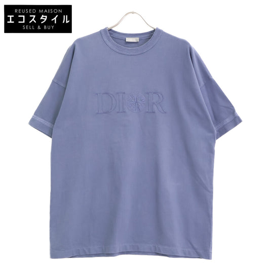 DIOR ディオール 【×STONE ISLAND】 ブルー ロゴ 半袖Tシャツ トップス