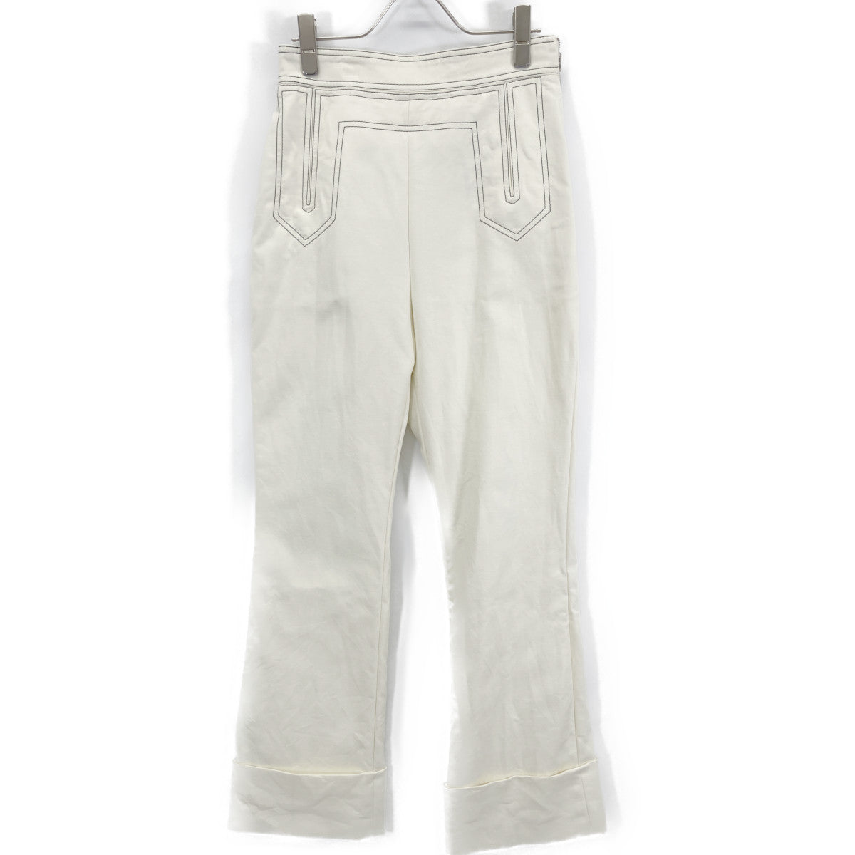 Ivory Cotton Stitch Pants Bottoms 2 Ladies