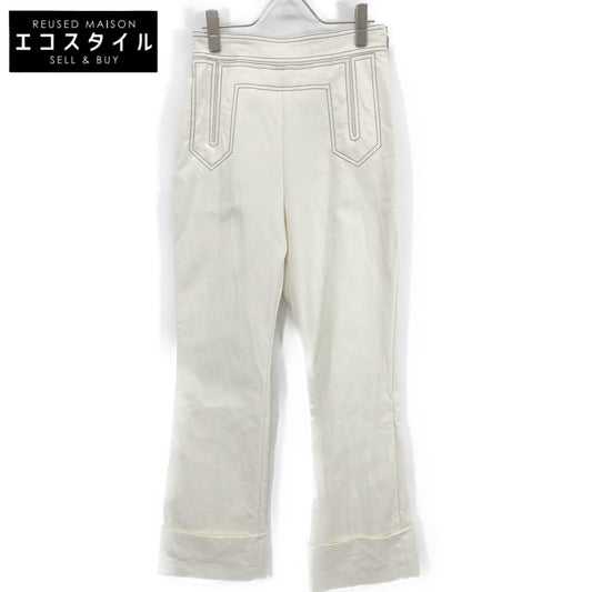Ivory Cotton Stitch Pants Bottoms 2 Ladies
