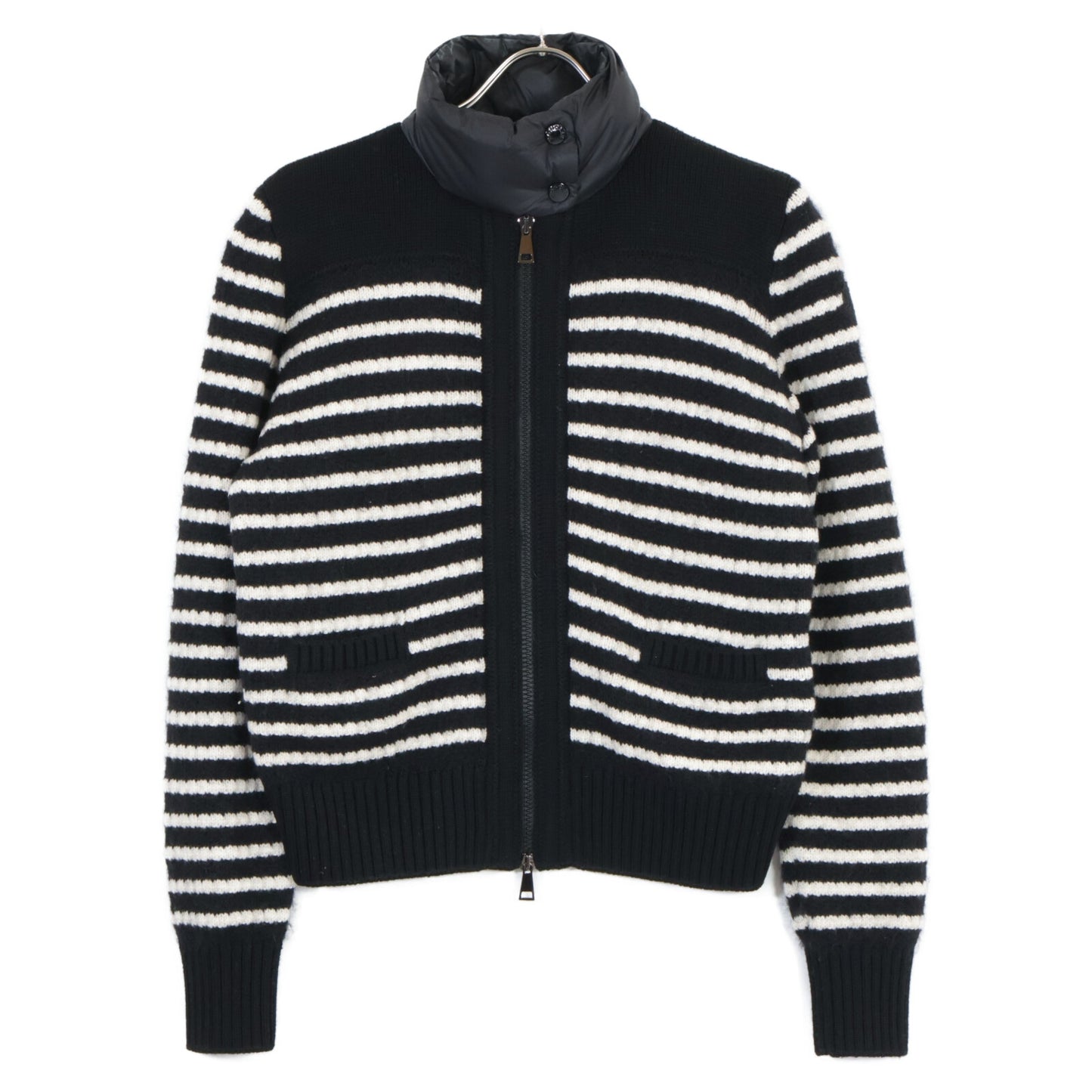 MONCLER モンクレール ブラック×ホワイト CARDIGAN TRICOT ボーダージャケット ジャケット