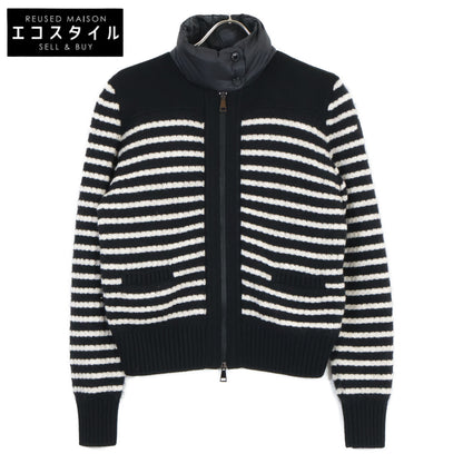 MONCLER モンクレール ブラック×ホワイト CARDIGAN TRICOT ボーダージャケット ジャケット