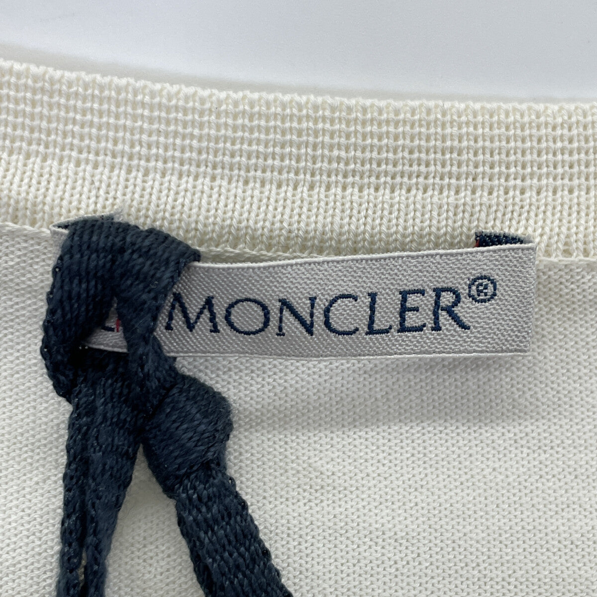 MONCLER Beige MAGLIA TRICOT GIROCOLLO Short-Sleeved T-shirt Top
