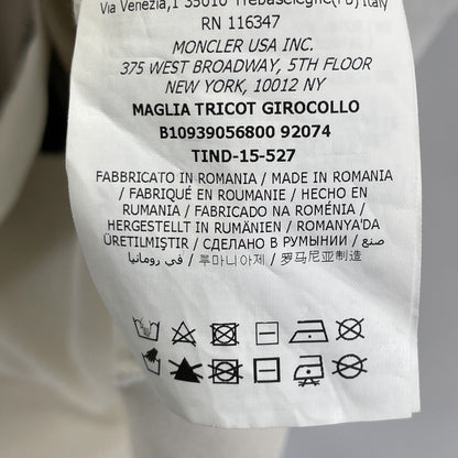 MONCLER Beige MAGLIA TRICOT GIROCOLLO Short-Sleeved T-shirt Top