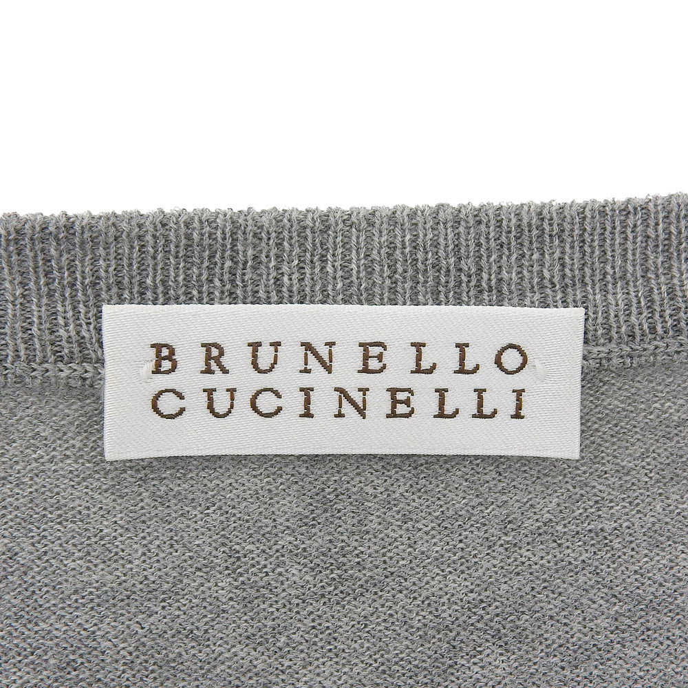BRUNELLO CUCINELLI Long Cardigan Cotton Tops Women's Gray S Tops