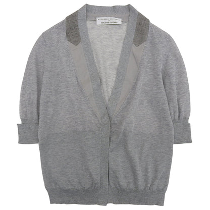 BRUNELLO CUCINELLI ブルネロクチネリ コットン デザイン カーディガン 1つボタン トップス レディース グレー XS トップス