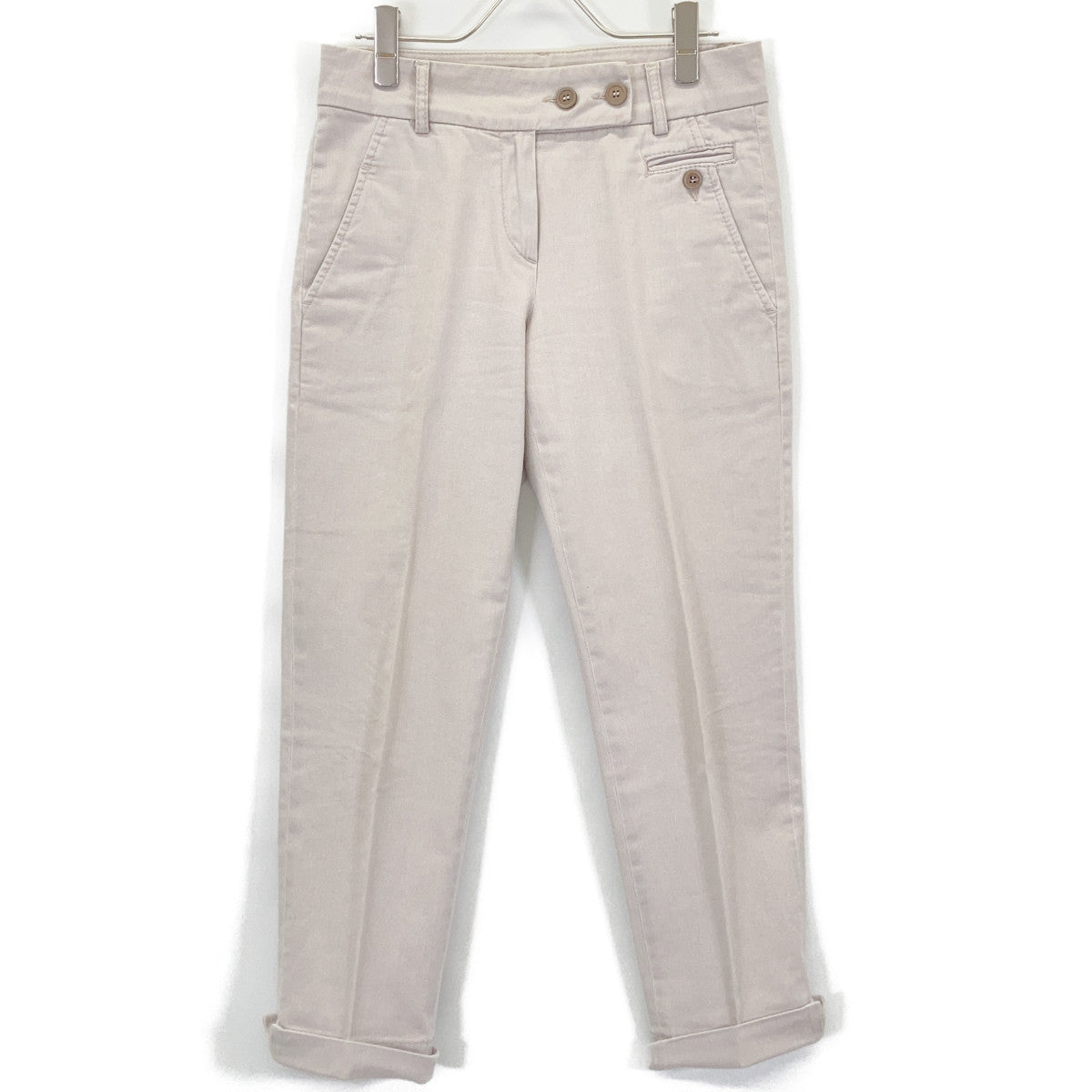 BRUNELLO CUCINELLI ブルネロクチネリ ライトグレーコットン パンツ ボトムス