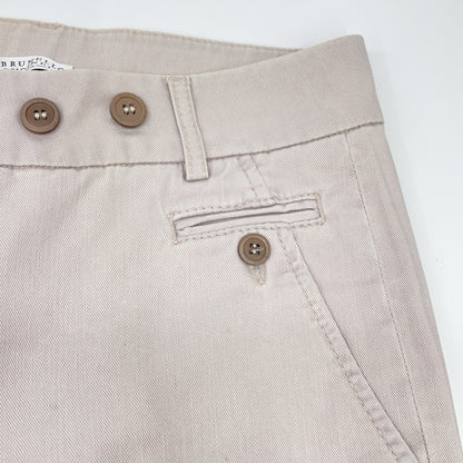 BRUNELLO CUCINELLI ブルネロクチネリ ライトグレーコットン パンツ ボトムス