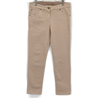 Brown Tapered Denim Pants Bottoms 40 Women's