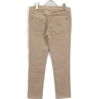 Brown Tapered Denim Pants Bottoms 40 Women's