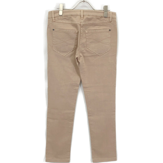 Brown Tapered Denim Pants Bottoms 40 Women's