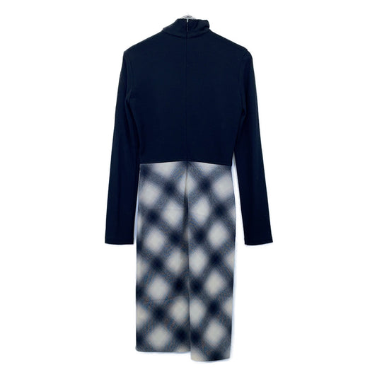 GUCCI Black x White 324373 Plaid Panel Dress