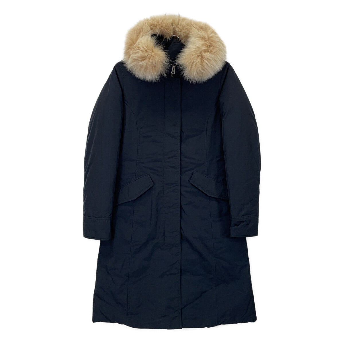 NAVY 152303 Fox Fur Down Coat S Women's