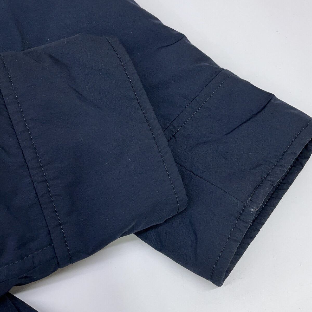 WOOLRICH Woolrich navy 152303 down coat with fox fur coat