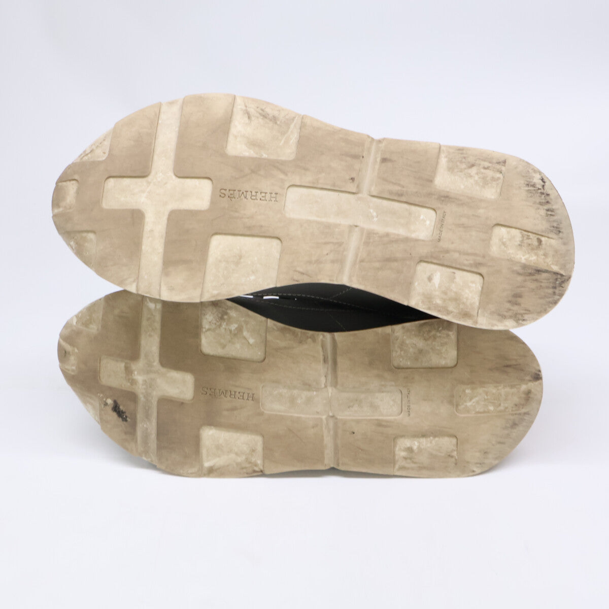 HERMES Drive Sellier Motif Suede/Mesh Sneakers