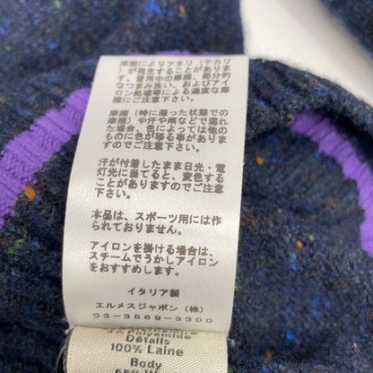 HERMES エルメス ネイビー カシミヤ混 ニットセーター トップス