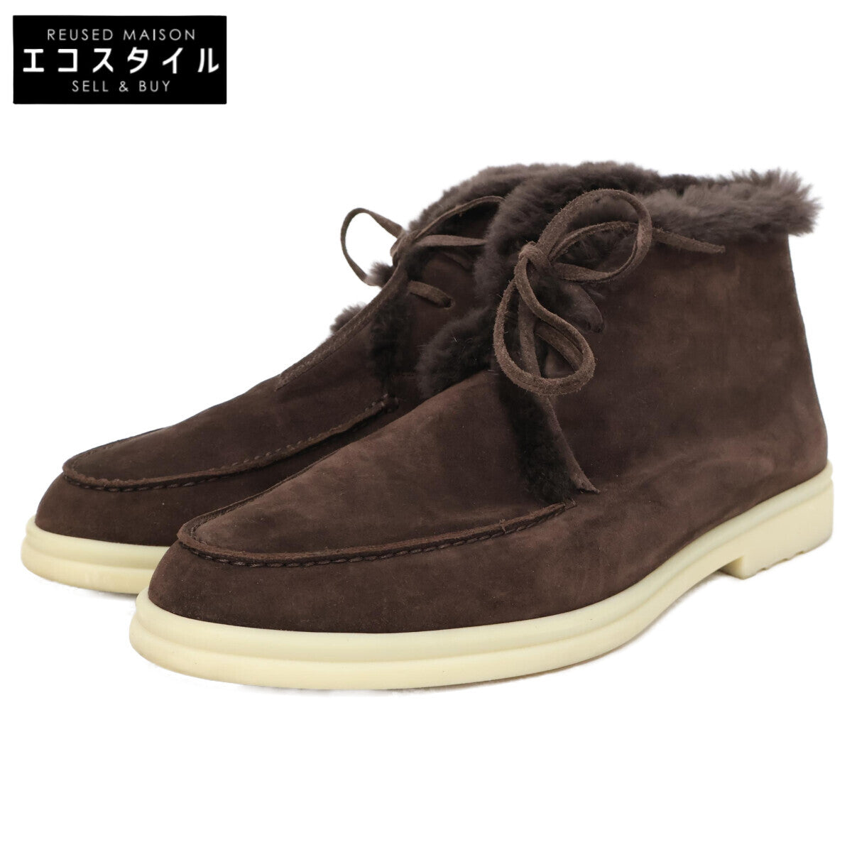 Loro Piana 诺悠翩雅 【美品】羊羔绒皮毛一体 短靴 鞋子 43码