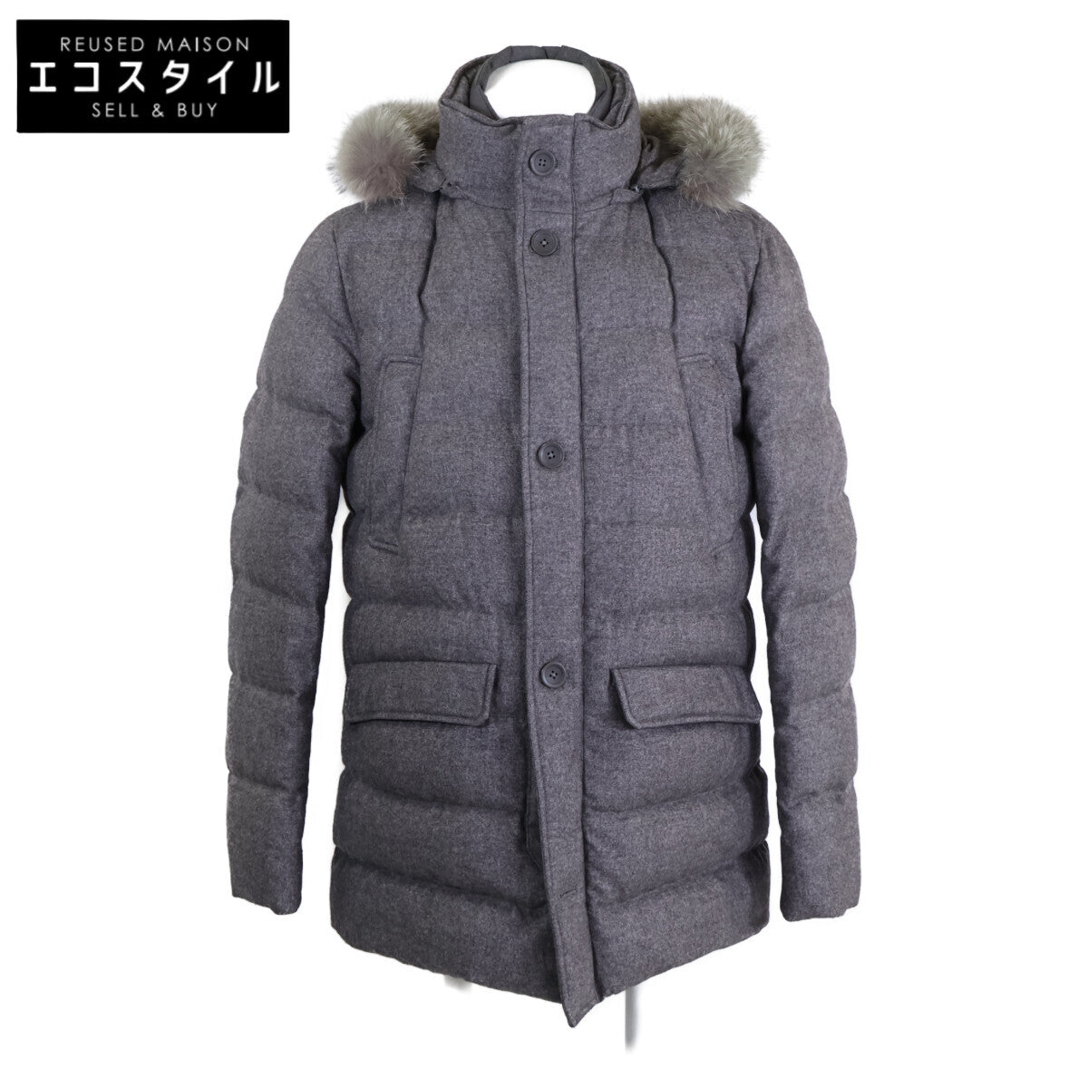 HERNO Herno [Beautiful condition/Domestic authenticity] PI0328U PIACENZA cashmere x silk fur/hooded down jacket 48
