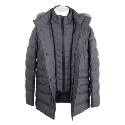HERNO Herno [Beautiful condition/Domestic authenticity] PI0328U PIACENZA cashmere x silk fur/hooded down jacket 48