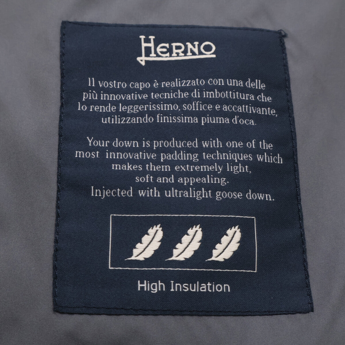 HERNO Herno [Beautiful condition/Domestic authenticity] PI0328U PIACENZA cashmere x silk fur/hooded down jacket 48