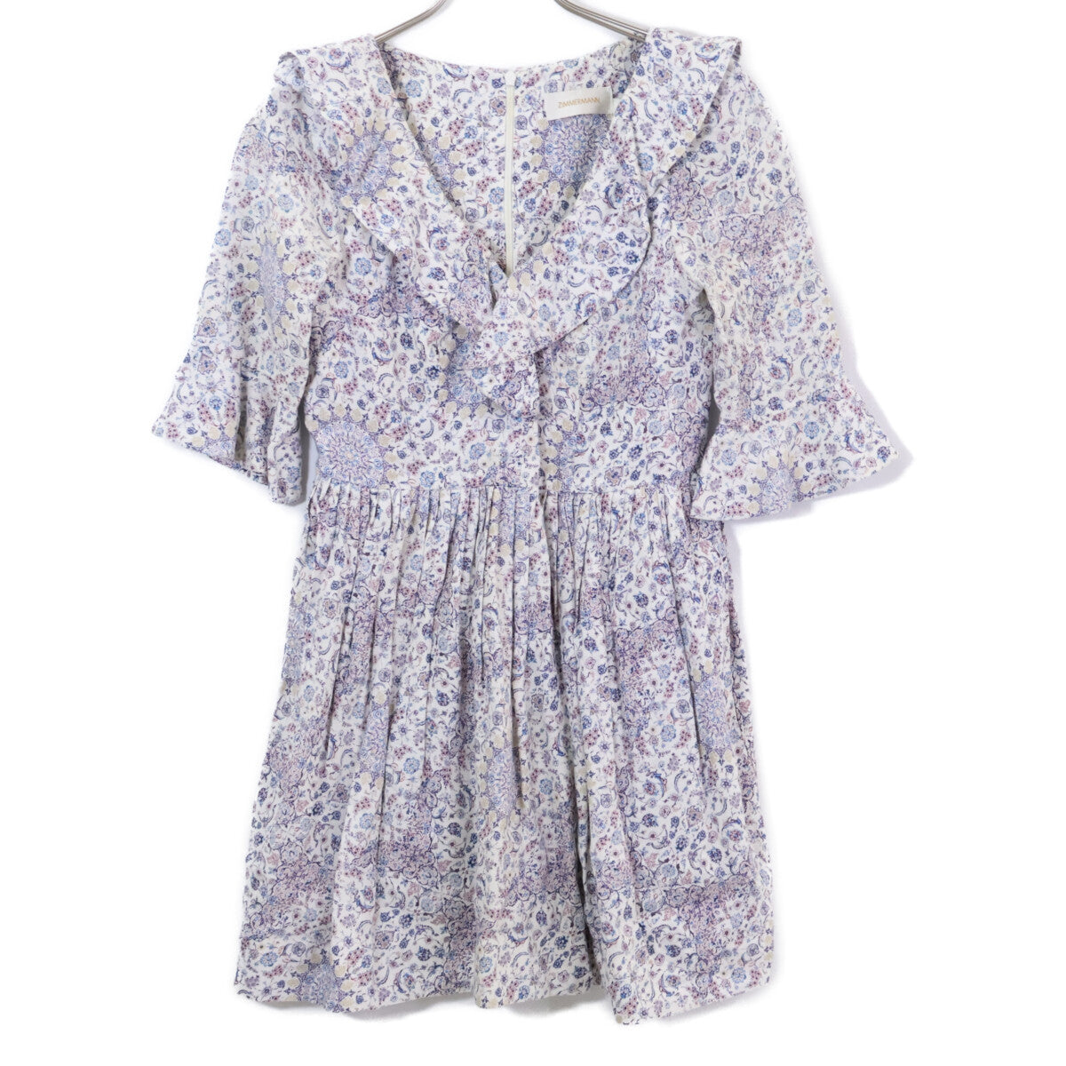 Zimmermann Zimmermann 小碎花 100% 亚麻 迷你连衣裙
