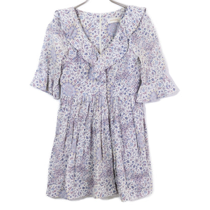 Zimmermann Zimmermann 小碎花 100% 亚麻 迷你连衣裙