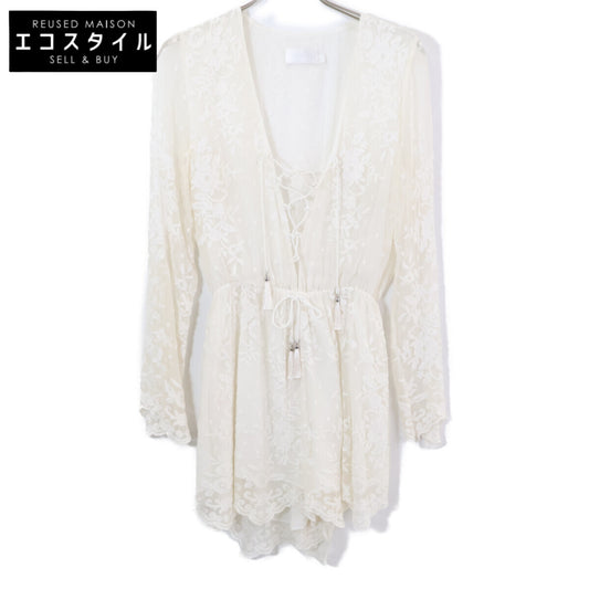 Zimmermann 100% Silk Embroidered Lace All-in-One Overalls Jumpsuit