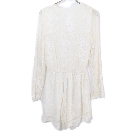 Zimmermann 100% Silk Embroidered Lace All-in-One Overalls Jumpsuit