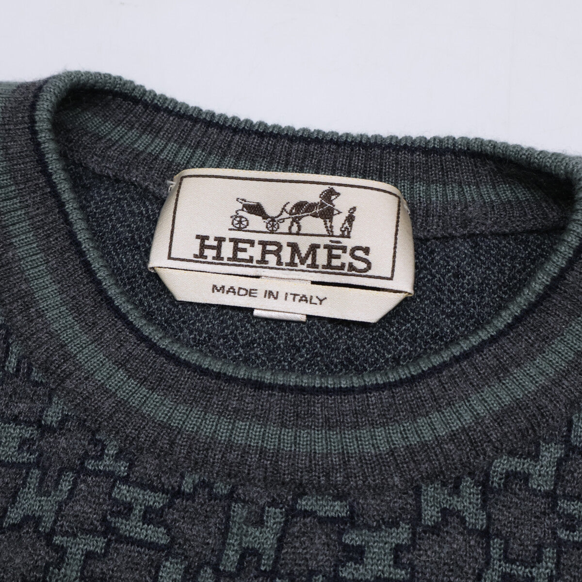 HERMES 爱马仕 H标志图案 羊绒×丝绸 针织衫 上衣