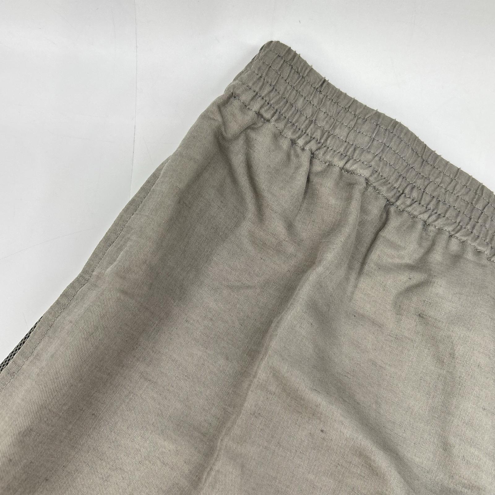 HERMES 爱马仕 灰色 亚麻混棉 侧边网眼 短裤 下装