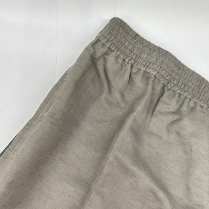【SALE】 HERMES エルメス グレー リネン混コットン サイドメッシュ ハーフパンツ ボトムス