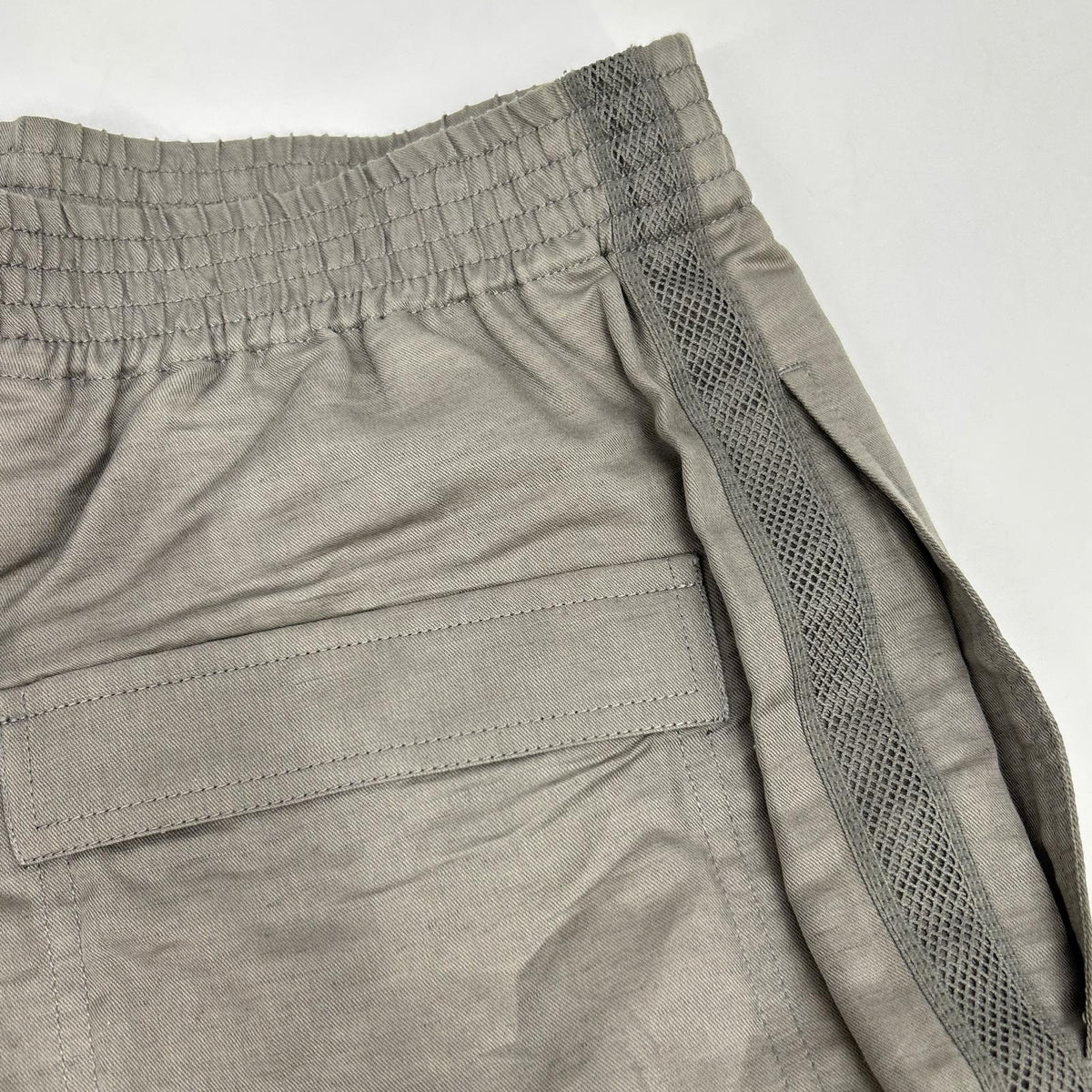 【SALE】 HERMES エルメス グレー リネン混コットン サイドメッシュ ハーフパンツ ボトムス