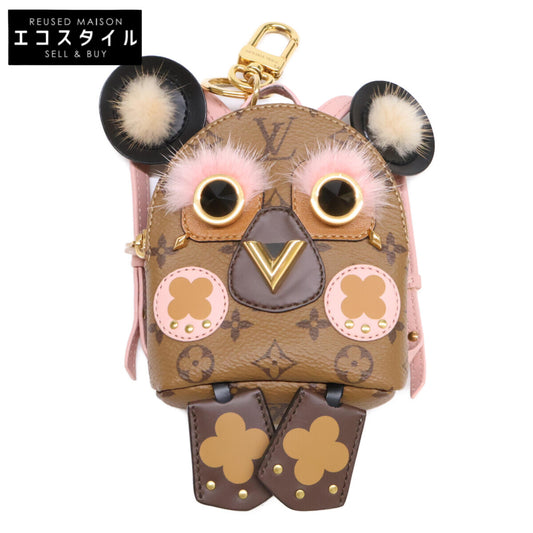 LOUIS VUITTON ルイヴィトン 【美品】M69552 ビジュー サック ワイルド パペット モノグラムリバースキャンバス/ミンク バッグチャーム その他