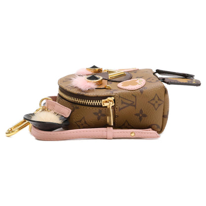 LOUIS VUITTON Louis Vuitton [Beautiful] M69552 Bijou Sac Wild Puppet Monogram Reverse Canvas/Mink Bag Charm Others